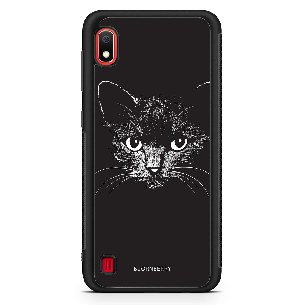 Samsung Galaxy A10 Case - Black/White Cat