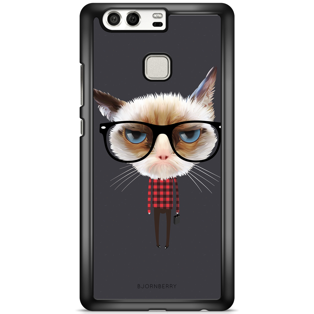 Huawei P9 Case - Hipster Cat