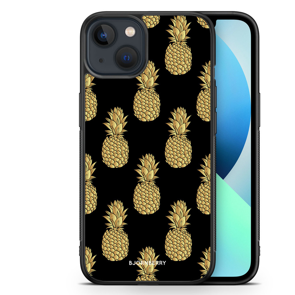 iPhone 13 Mini Case - Gold Pineapples