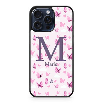 iPhone 15 Pro Max Custom Skal - AWAKEN - Butterfly Pink