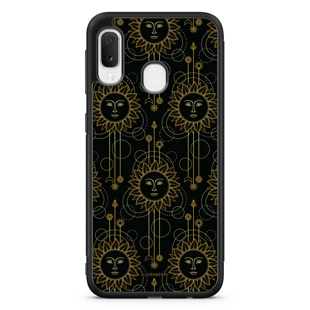 Samsung Galaxy A20e Case - Gold Suns
