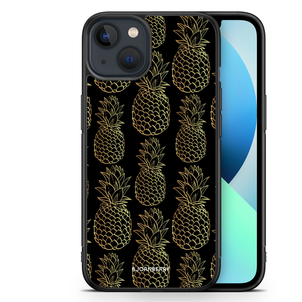 iPhone 13 Mini Case - Gold Pineapples