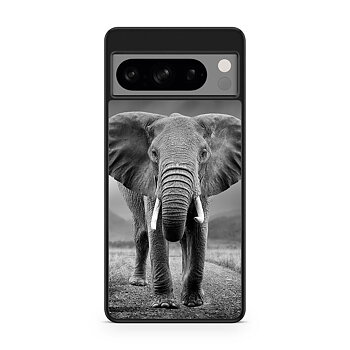 Google Pixel 8 Pro Case - Black/white Elephant