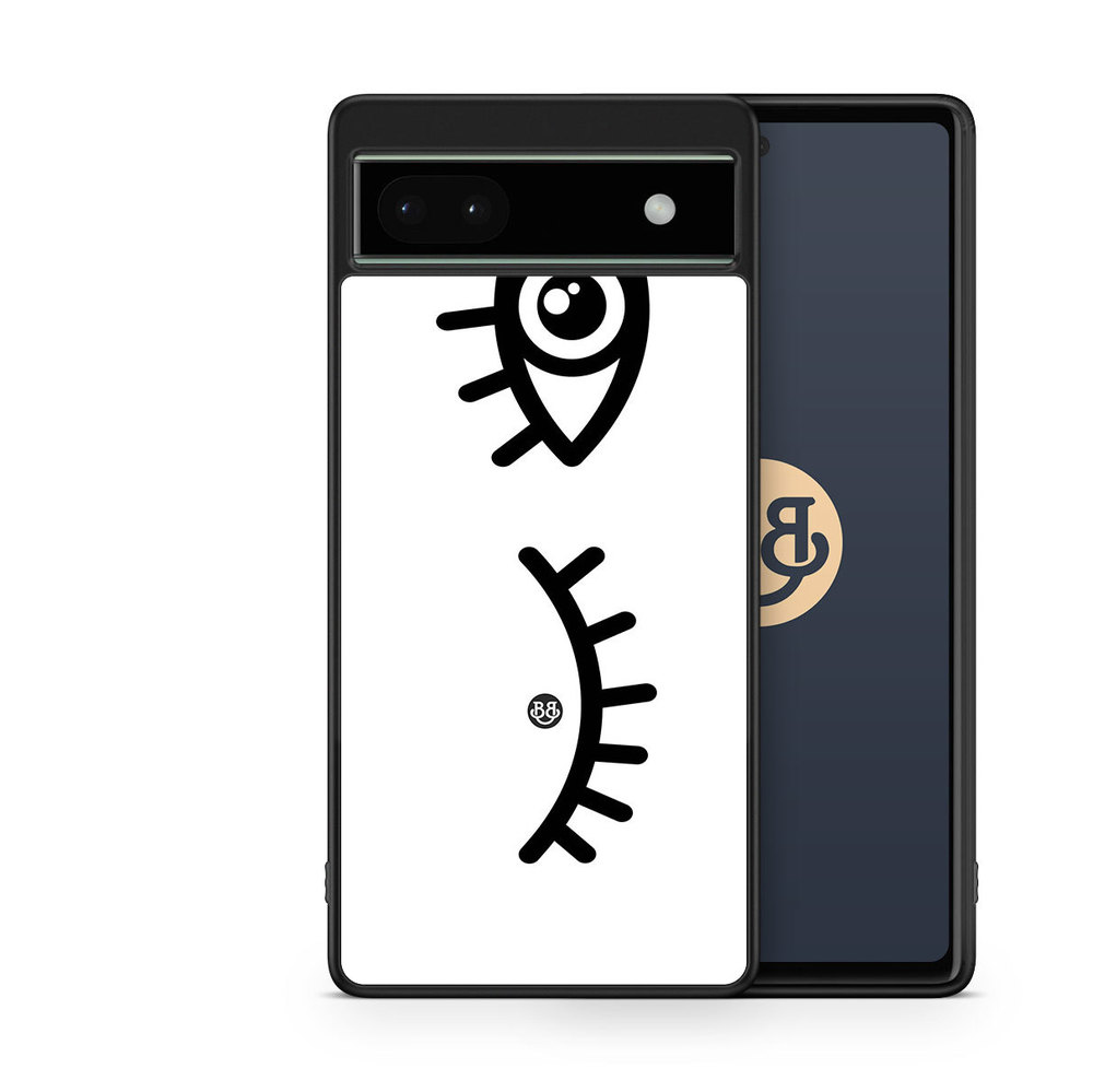 Google Pixel 6a Case - Black Eyes