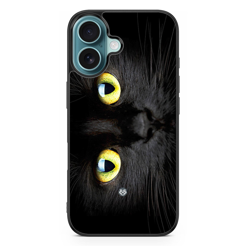 iPhone 16 Case - Black Cat Close up