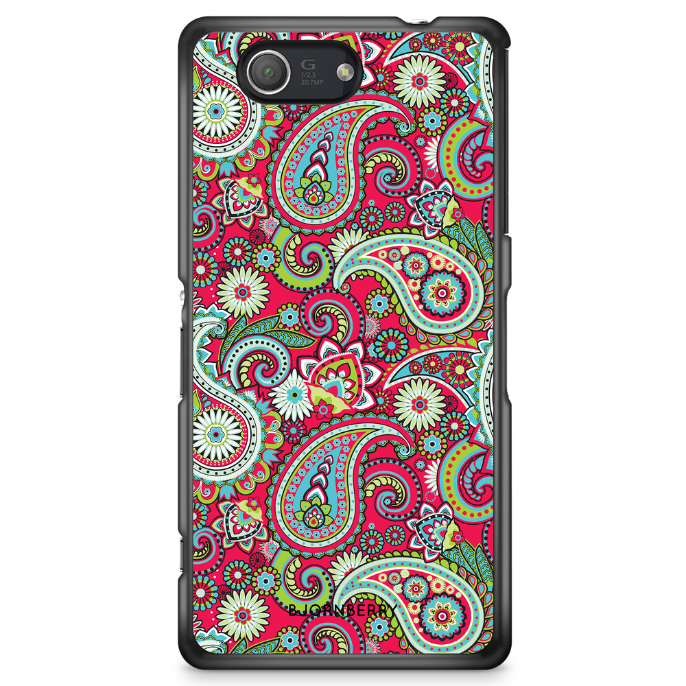 Sony Xperia Z3 Compact Case - Red Paisley