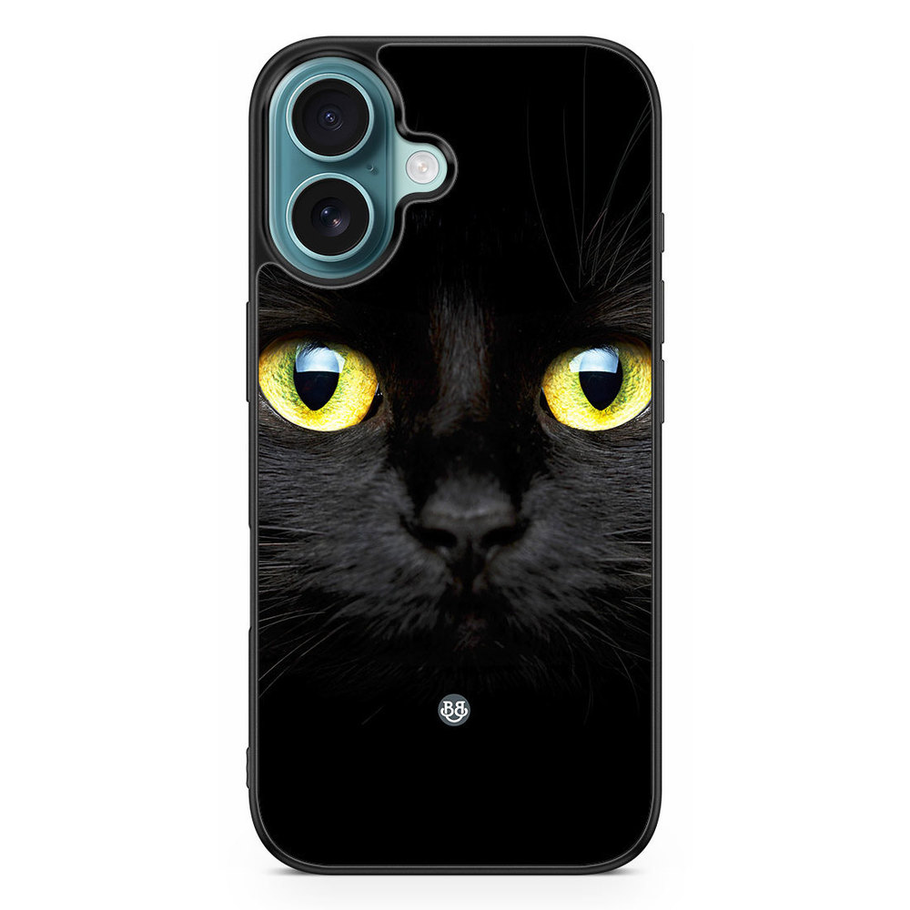 iPhone 16 Case - Black Cat Closeup