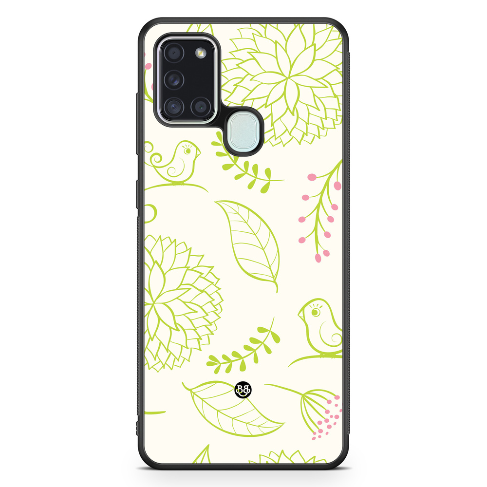 Samsung Galaxy A21s Case - Green Floral