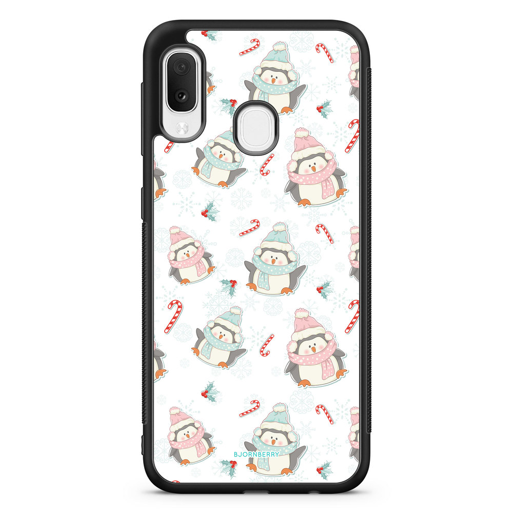 Samsung Galaxy A20e Case - Christmas Penguins