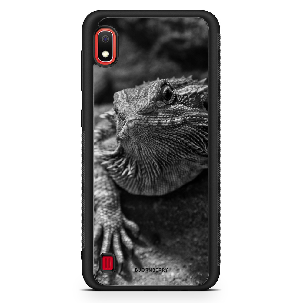 Samsung Galaxy A10 Case - Black/White Lizard