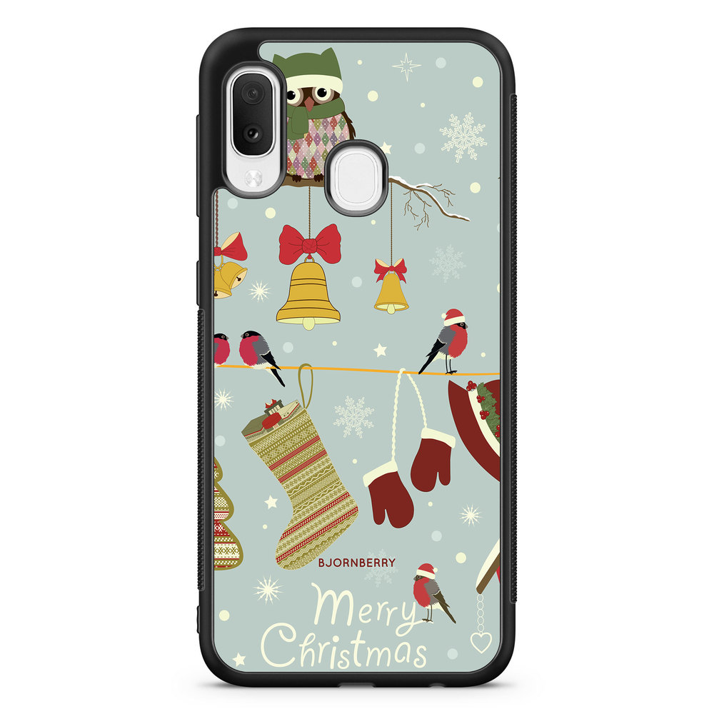 Samsung Galaxy A20e Case - Christmas Owls