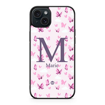 iPhone 15 Plus Custom Case - AWAKEN - Butterfly Pink