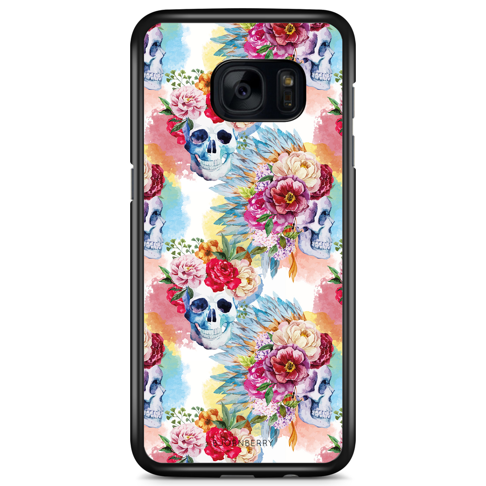 Samsung Galaxy S7 Case - Skulls And Flowers