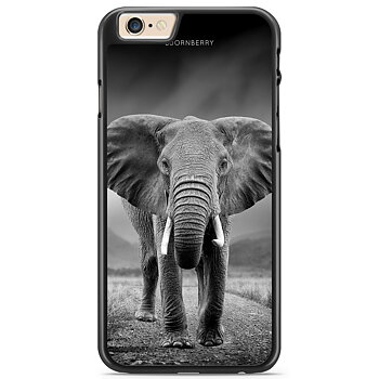 iPhone 6/6s Skal - Svart/Vit Elefant