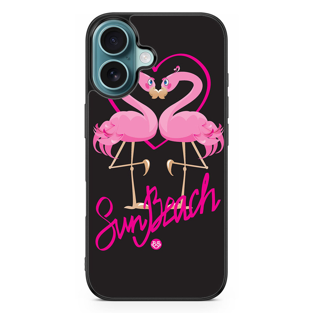 iPhone 16 Case - Sun Beach Flamingo