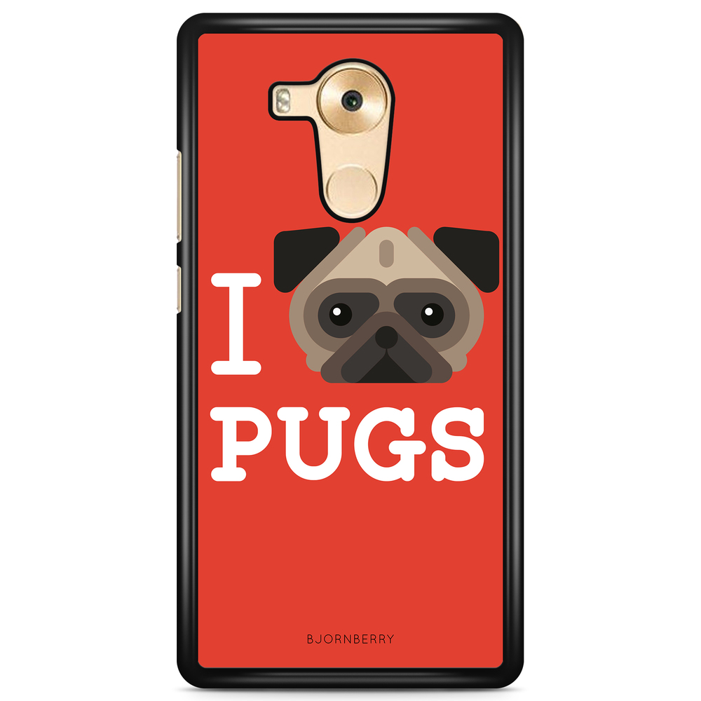 Huawei Mate 9 Pro Case - I Love Pugs