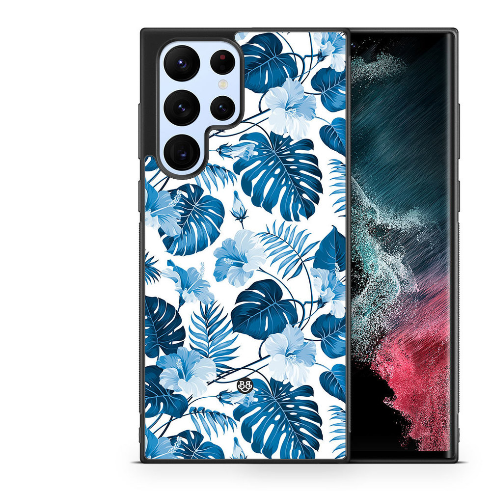 Samsung Galaxy S22 Ultra 5G Case - Blue Flowers