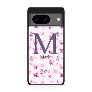 Google Pixel 8 Custom Skal - AWAKEN - Butterfly Pink