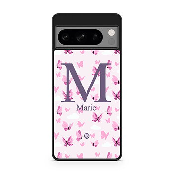 Google Pixel 8 Pro Custom Skal - AWAKEN - Butterfly Pink