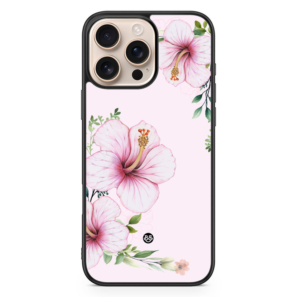iPhone 16 Pro Max Case - WILD BLOOM - Soft Hibiscus