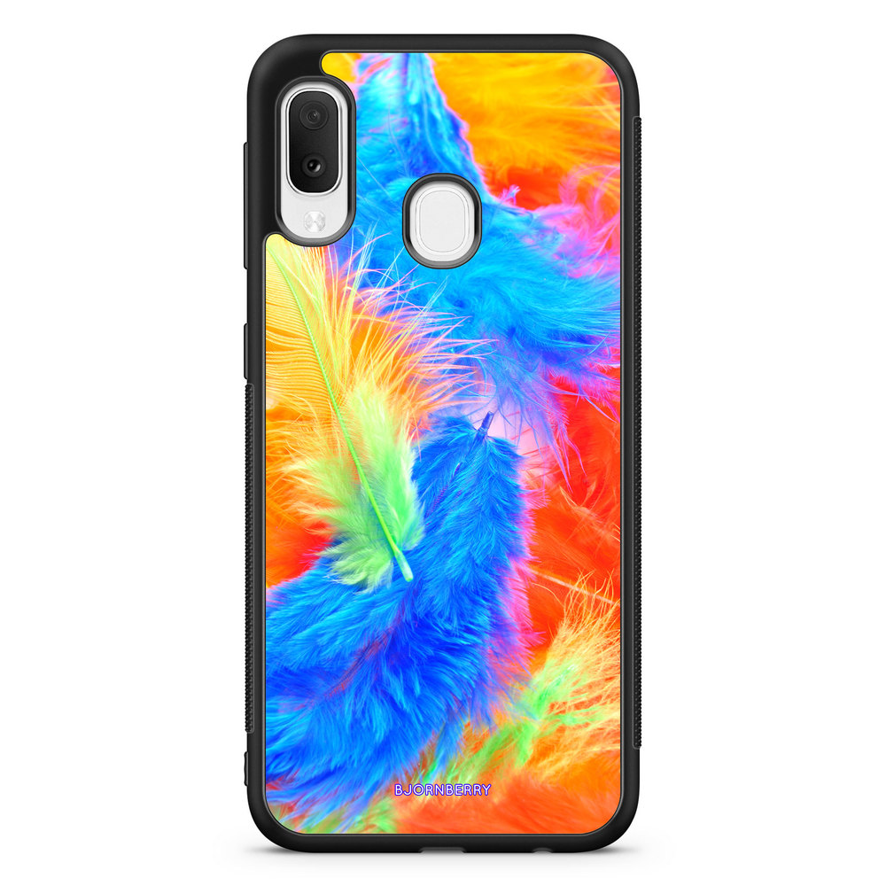 Samsung Galaxy A20e Case - Easter Feathers