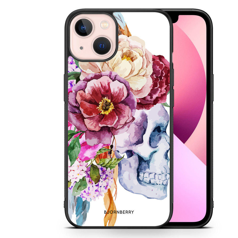 iPhone 13 Case - Skull & Flowers