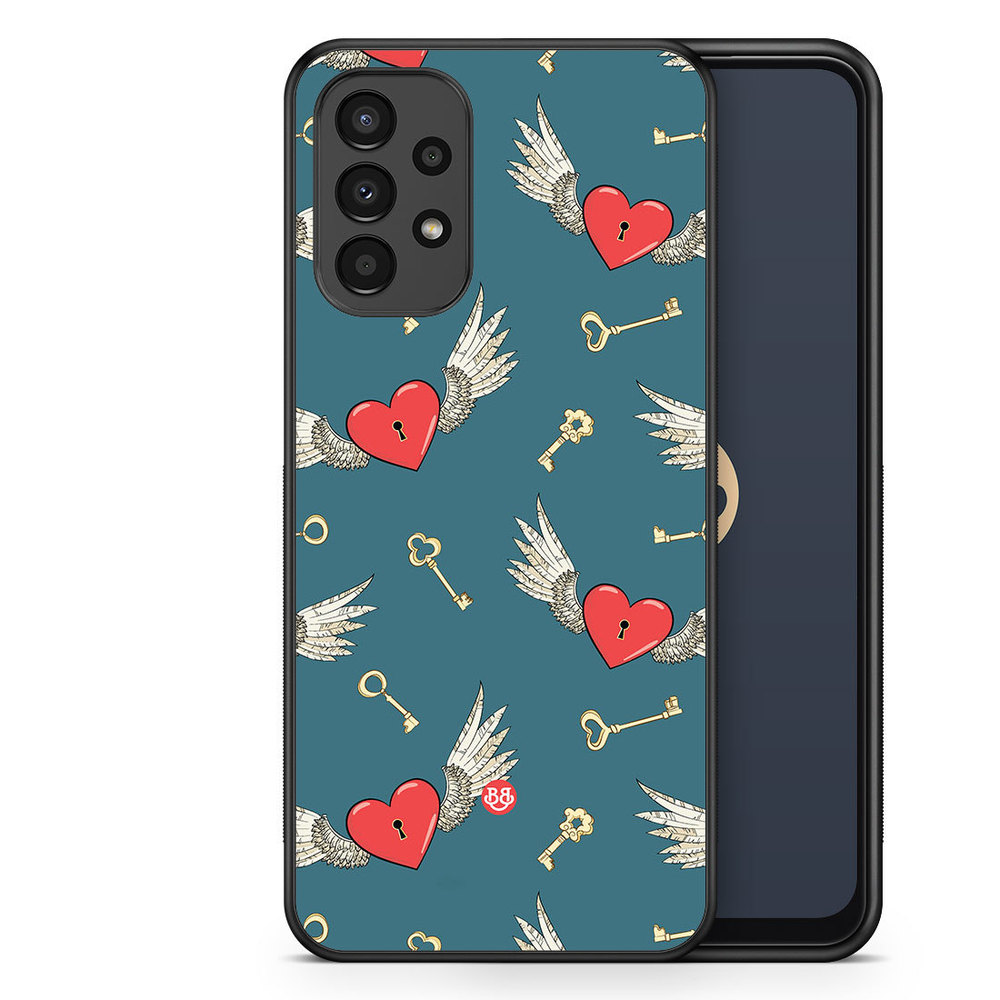 Samsung Galaxy A13 Case - Hearts and Wings