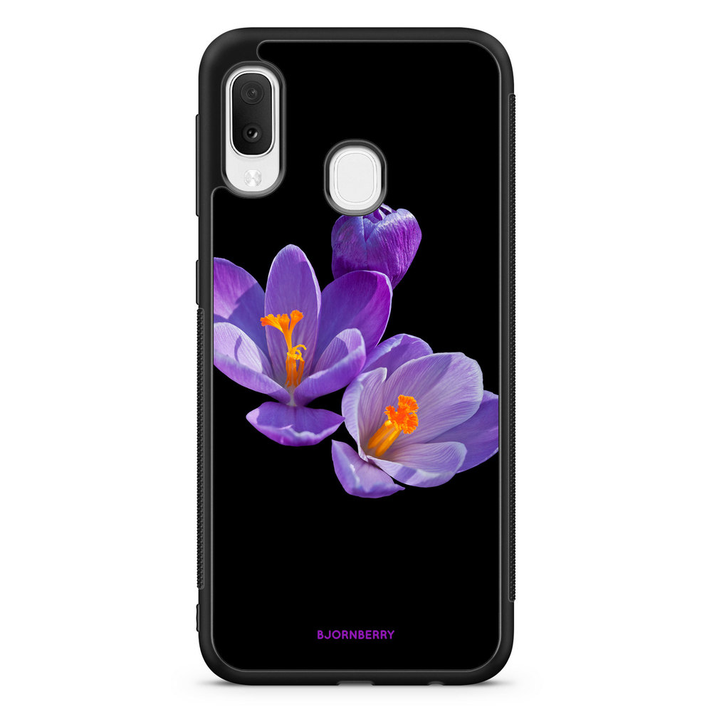 Samsung Galaxy A20e Case - Purple Flowers