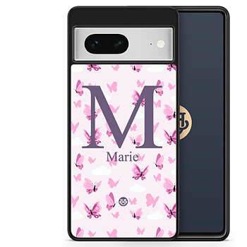 Google Pixel 7 Custom Skal - AWAKEN - Butterfly Pink