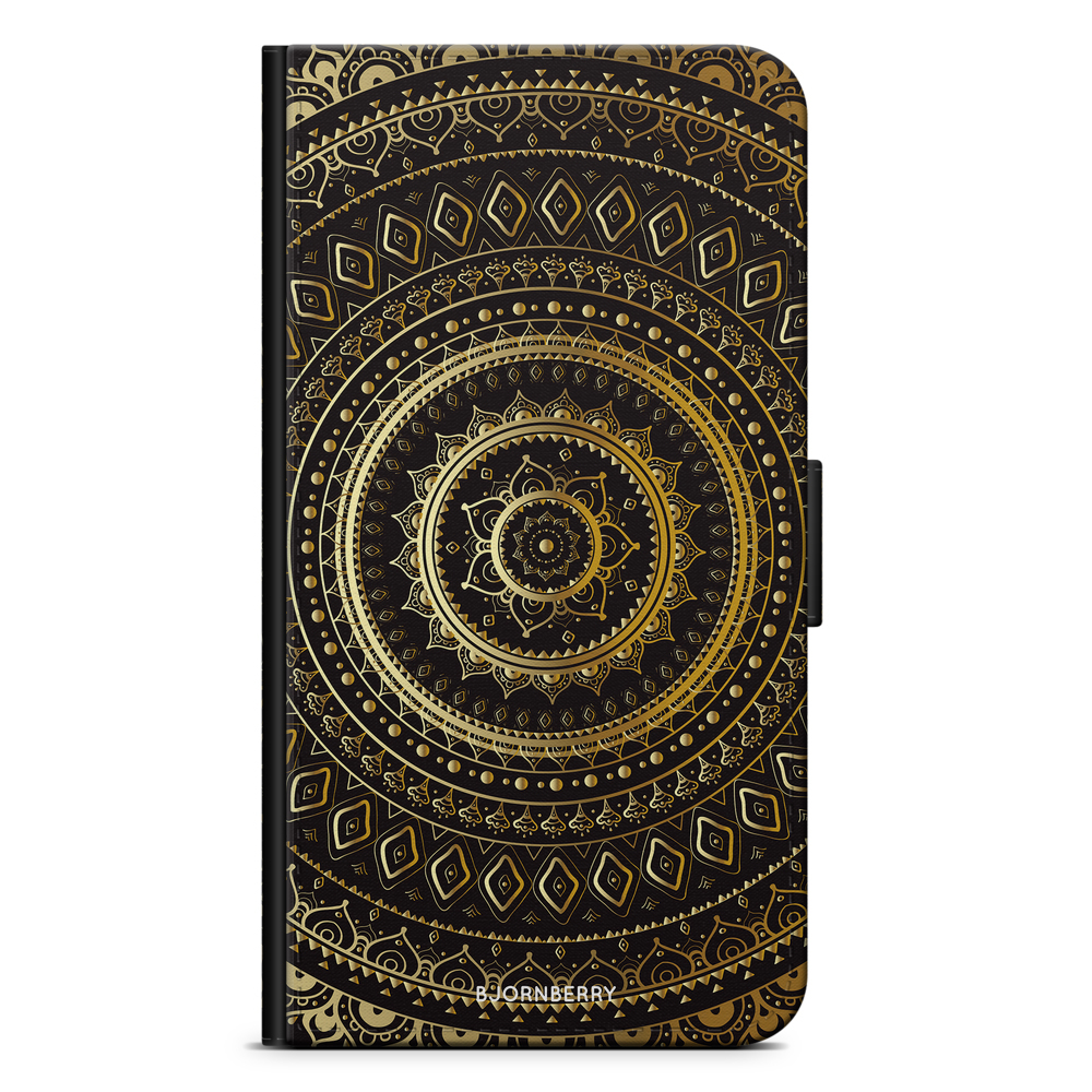 Huawei P Smart (2018) Plånboksfodral - Guld Mandala
