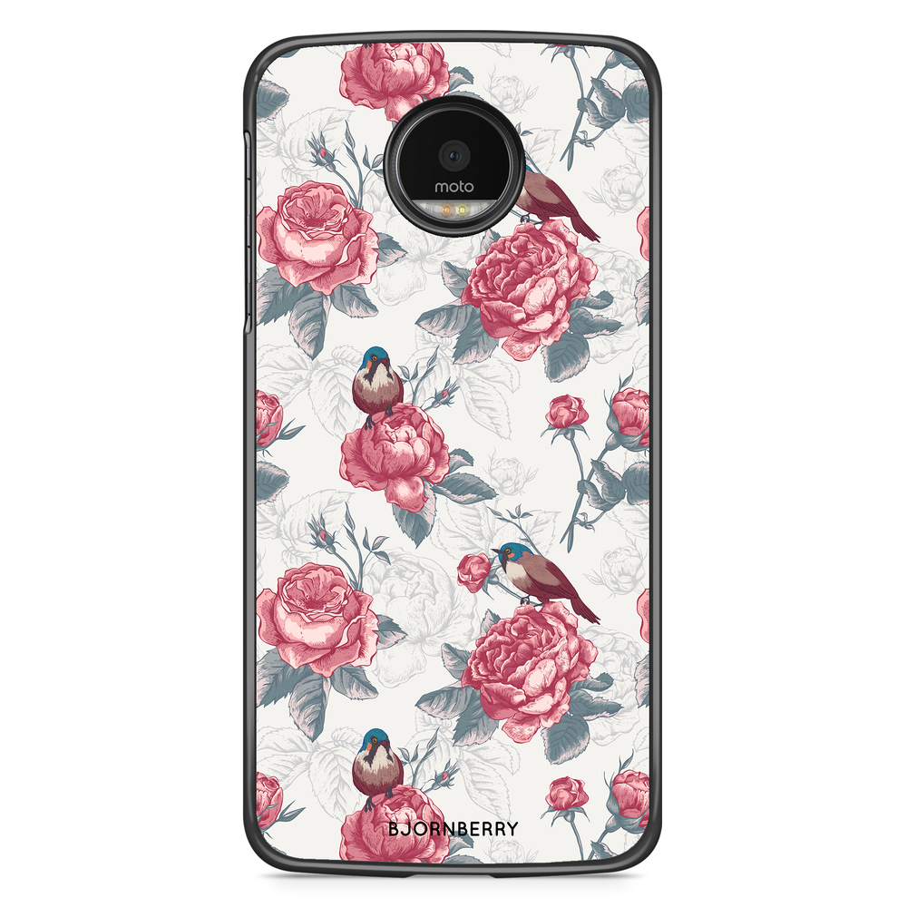 Motorola Moto G5S Plus Skal - Rosor & Fåglar