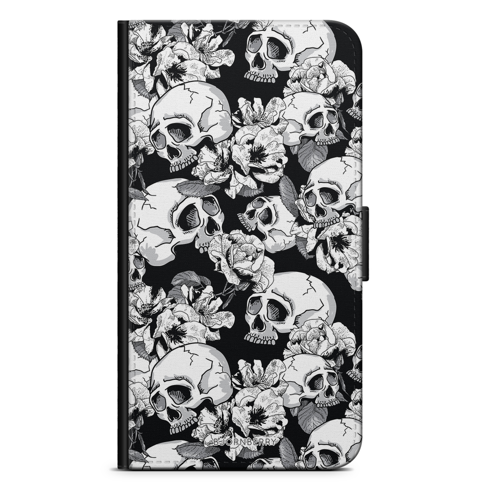 Huawei Honor 10 Wallet Case - Skull & Roses