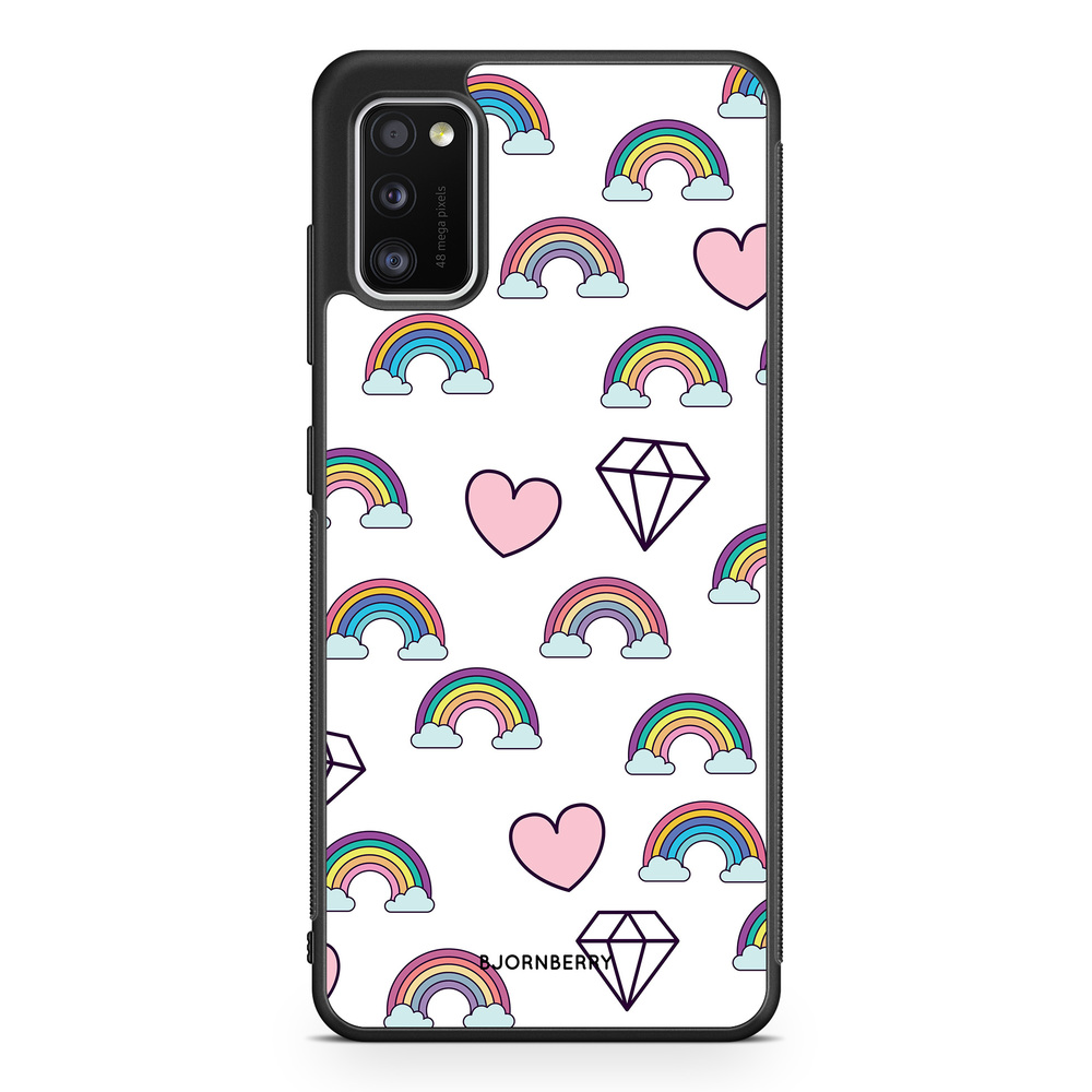 Samsung Galaxy A41 Case - Rainbows & Diamonds