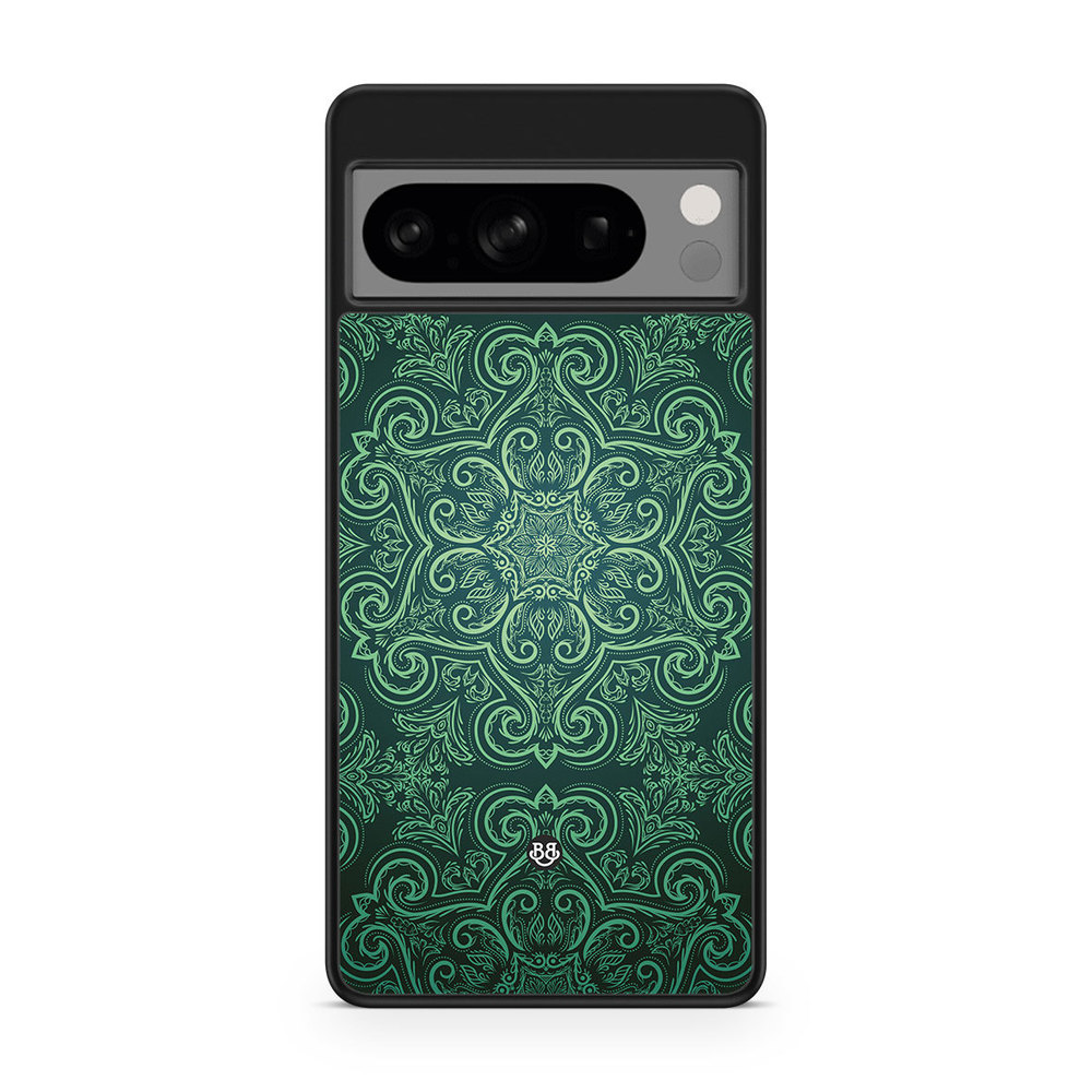 Google Pixel 8 Pro Case - Green Retro Pattern