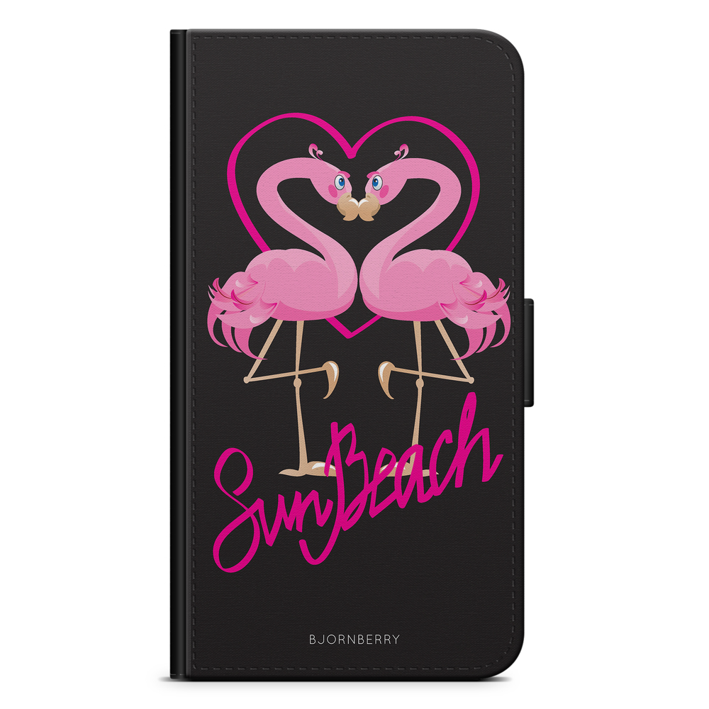 HTC 10 Wallet Case - Sun Beach Flamingo