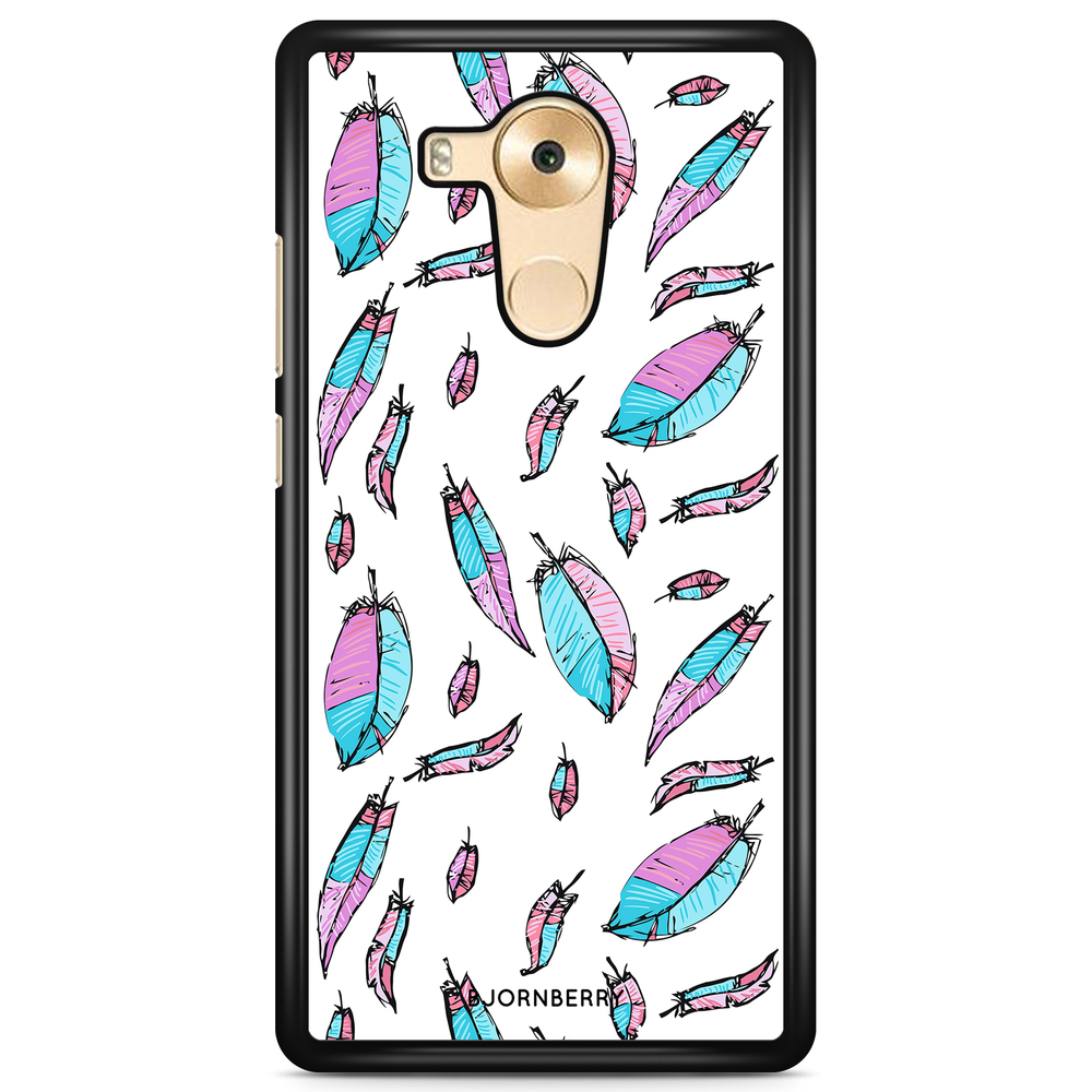 Huawei Mate 8 Case - Pink/Blue Feathers