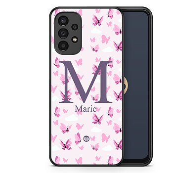 Samsung Galaxy A13 Custom Skal - AWAKEN - Butterfly Pink