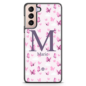 Samsung Galaxy S21 Custom Skal - AWAKEN - Butterfly Pink
