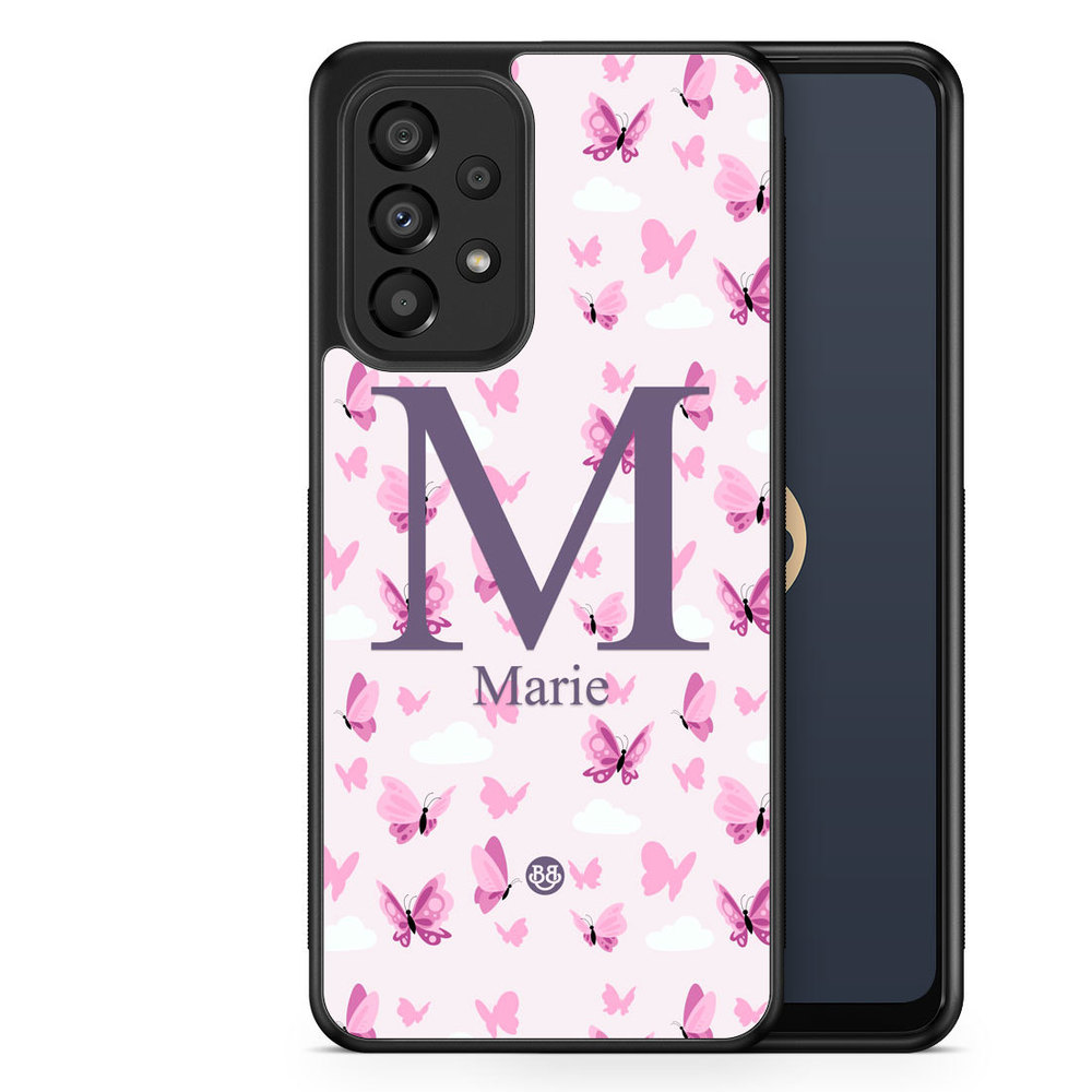 Samsung Galaxy A33 5G Custom Skal - AWAKEN - Butterfly Pink