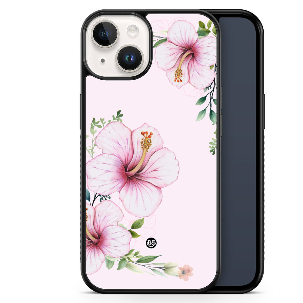 iPhone 14 Case - WILD BLOOM - Soft Hibiscus