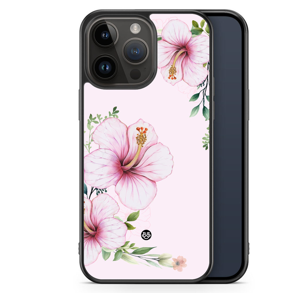 iPhone 14 Pro Max Case - WILD BLOOM - Soft Hibiscus