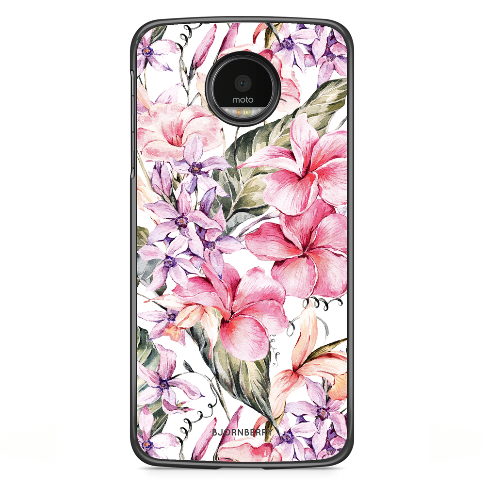 Motorola Moto G5S Plus Skal - Vattenfärg Blommor