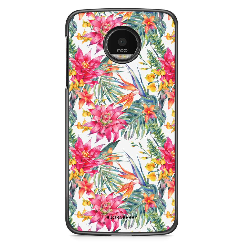 Motorola Moto G5S Plus Skal - Exotiska Blommor