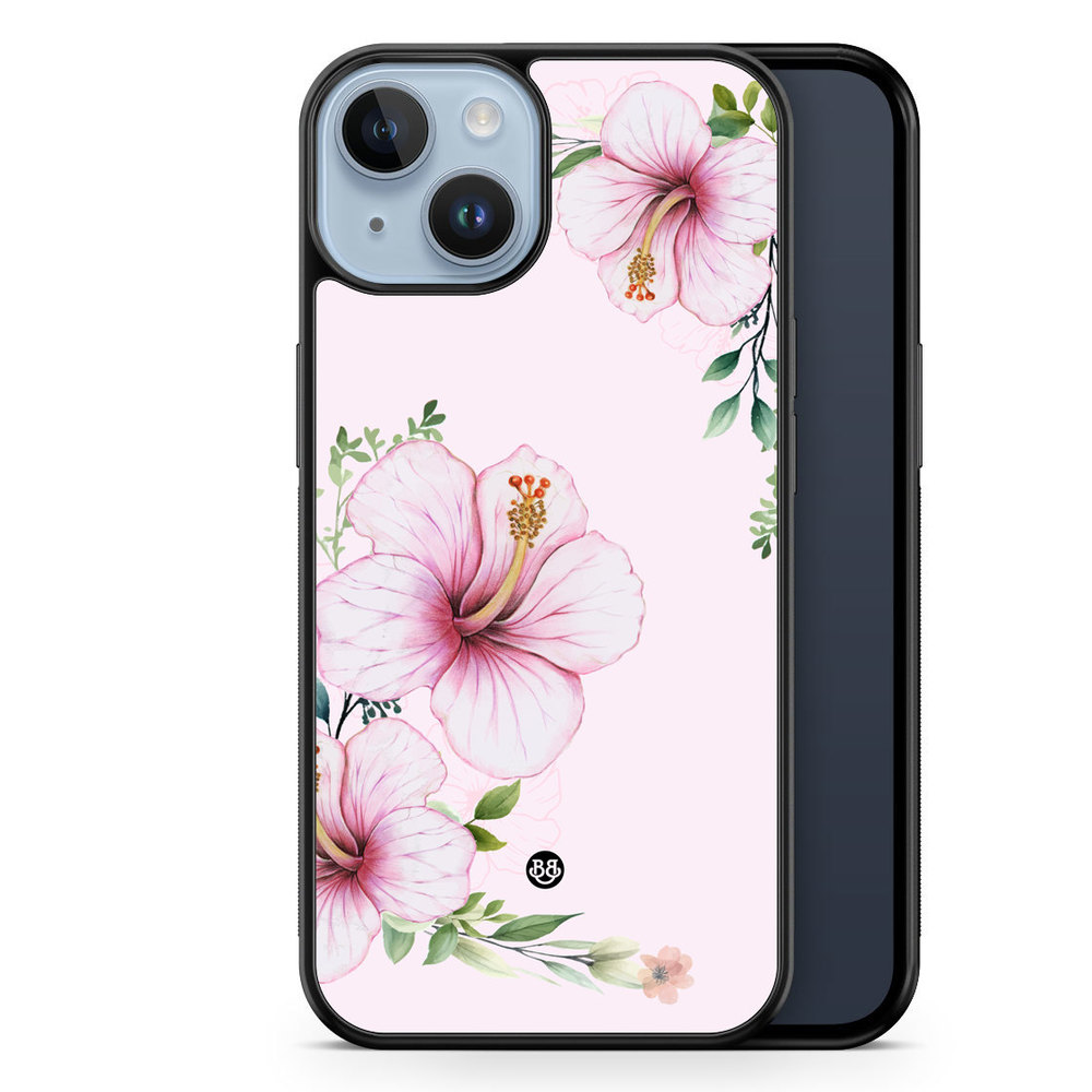 iPhone 14 Plus Case - WILD BLOOM - Soft Hibiscus