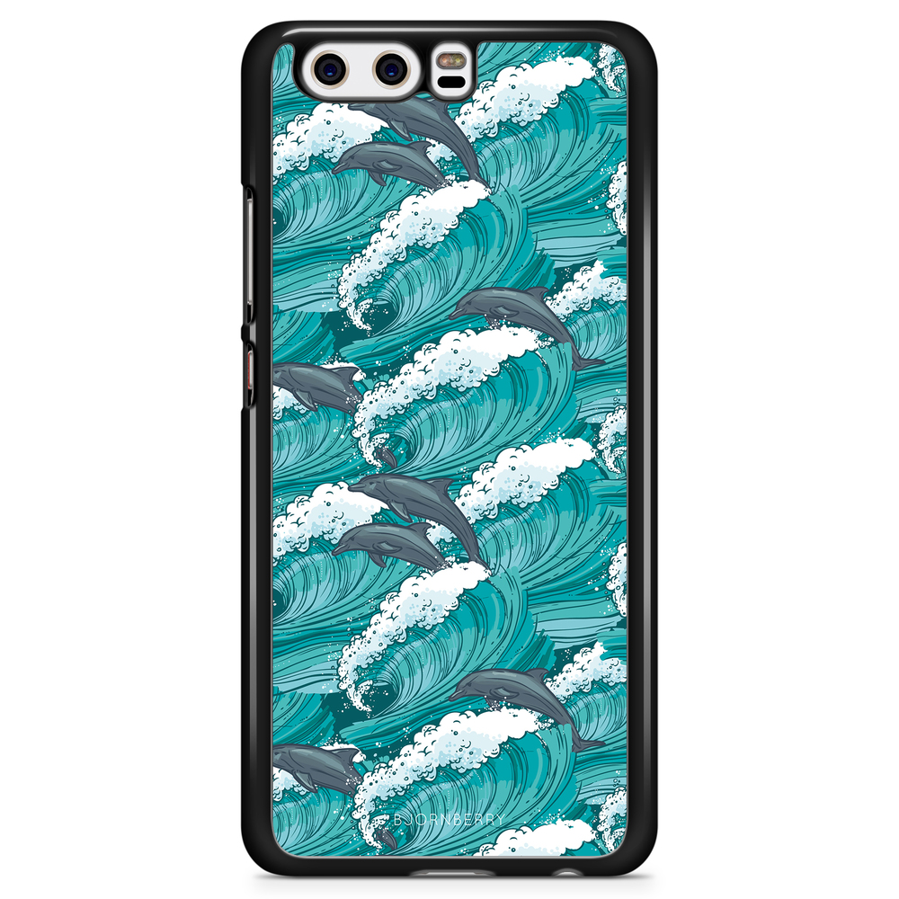 Huawei P10 Plus Case - Waves And Dolphins