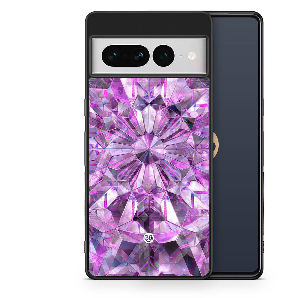 Google Pixel 7 Pro Case - Purple Crystals