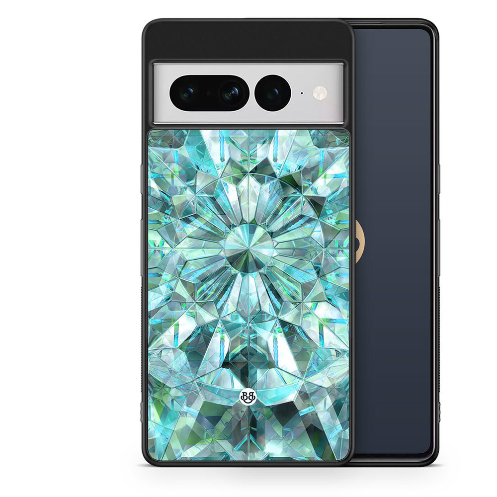 Google Pixel 7 Pro Case - Green Crystals