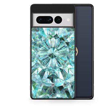 Google Pixel 7 Pro Skal - Gröna Kristaller