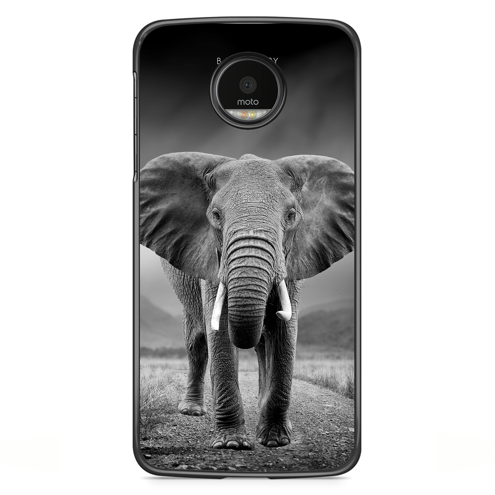 Motorola Moto G5S Plus Case - Black/White Elephant