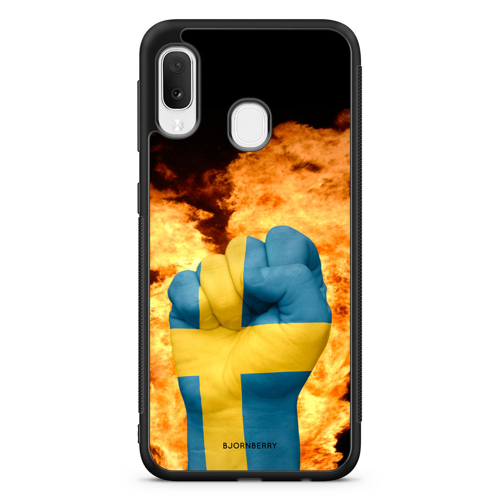Samsung Galaxy A20e Case - Sweden Hand
